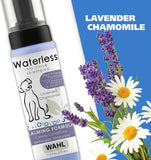 Wahl USA Pet Friendly Waterless No Rinse Shampoo for Animals – Lavender & Chamomile Scented - Cleaning, Conditioning, Detangling, & Moisturizing Shampoo for Dogs – 7.1 Oz - Model 820014A