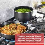 T-fal Signature Nonstick Cookware Set, 12 Piece, Oven Safe, Black, Dishwasher Safe, Kitchen Cooking Set