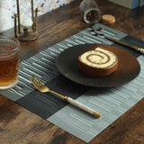 HeloHo Heat-Resistant Washable Vinyl Placemats Set of 4 Non-Slip Table Mats for Kitchen Dining Indoor Outdoor Decor