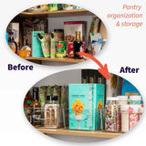 ClearSpace Plastic Pantry Organization and Storage Bins with Removable Dividers (2 Pack)
