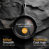 Utopia Kitchen 3-Piece Pre-Seasoned Cast Iron Skillet Set, 6-8-10 Inches, Black, Oven, Stove, Grill, Campfire Friendly