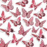 SAOROPEB 3D Butterfly Wall Decor - 48 Pcs, 4 Styles, 3 Sizes, Gold Butterfly Decorations for Birthday & Party Celebrations, Removable Stickers