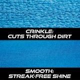 viking glass microfiber cleaning cloth 2 pack blue 16x16 inch for car and home