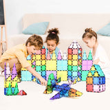 PicassoTiles 100 Piece Clear Magnetic 3D Blocks Creativity and Imagination Toy Set for Kids Inspirational