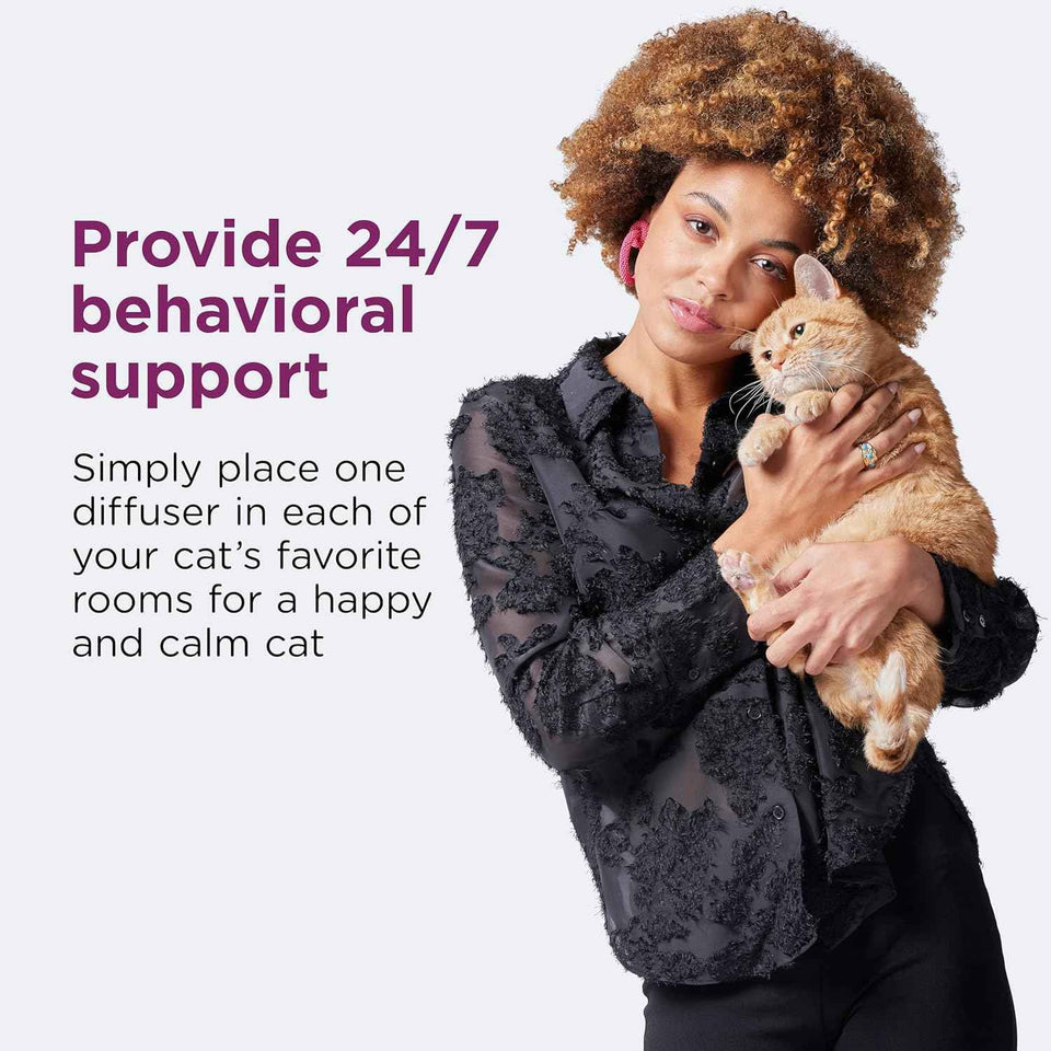 comfort zone multi-cat calming diffuser refill 6 pack fragrance-free 30-day refills for multi-cat anxiety stress