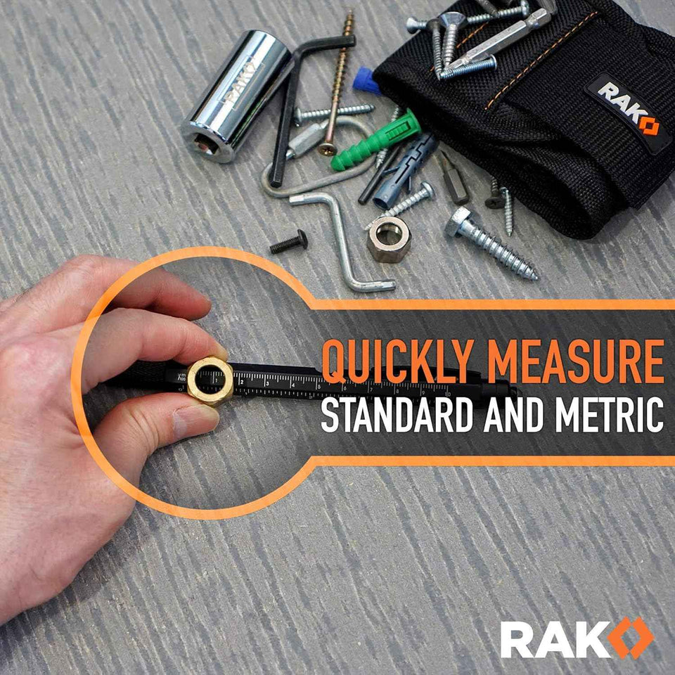 RAK Multitool Pen - Multi-Tool Pens, LED Light, Flathead, Phillips Screwdrivers, Level, Ruler, Bottle Opener, and Stylus. Cool Gadgets Gifts for Men, Dad, EDC Pen Tool, Gift-Ready Box, Pack of 2