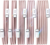 Lisen 5-pack usb c to c cable, 60w fast charging, 10ft for iphone 17, ipad, galaxy s25/s24