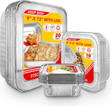 Stock Your Home Aluminum Pans 9x13 Disposable Foil Pans (30 Pack) - Half Size Steam Table Deep Trays - Tin Foil Pans Great for Cooking, Heating, Storing, Prepping Food