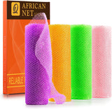 ujfqbh 3 pieces african bath sponge pink yellow purple exfoliating shower body scrubber