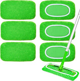 Reusable 6-Pack Coral Fleece Mop Pads for Sweeper Mop - 100% Washable Refills