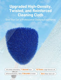AstroAI Windshield Cleaner Tool with Extendable Handle and Microfiber Pads for Car Interior Detailing, Blue, 15.9in-21in