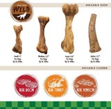 Nylabone Healthy Edibles WILD Natural Longer-Lasting Bison Flavor Bone Chew Treats for Dogs, Medium - Up to 35 lbs (2 Count)