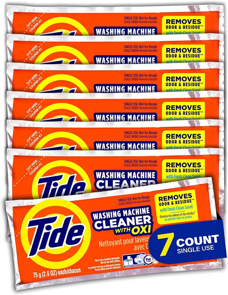 Tide Washing Machine Cleaner with Oxi for Front and Top Loader Washer Machines, 7 Month Supply