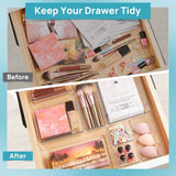 Vtopmart 25 PCS Clear Plastic Drawer Organizers Set for Bathroom Vanity and Kitchen Storage
