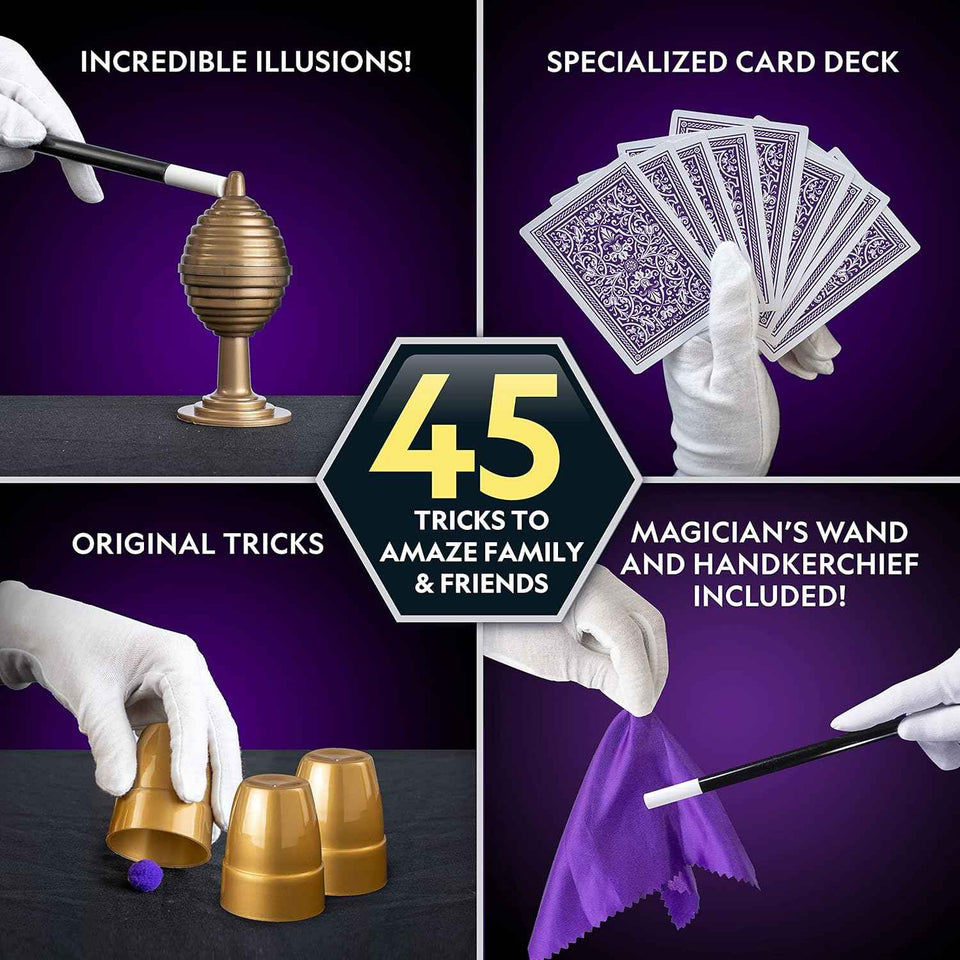 National Geographic Kids Magic Set with 45 Tricks and Video Instructions for Step-by-Step Learning