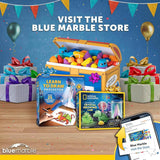 NATIONAL GEOGRAPHIC Glowing Marble Run – Construction Set with 15 Glow in The Dark Glass Marbles & Storage Bag, STEM Gifts for Boys and Girls, Building Project Toy (Amazon Exclusive)