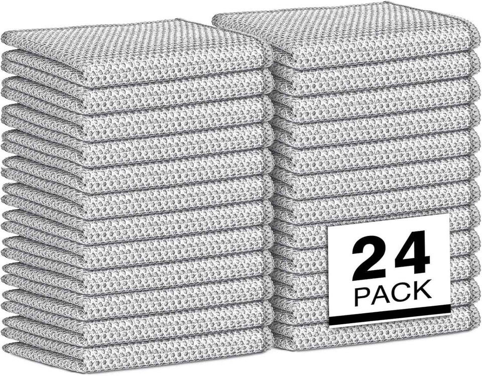 AIDEA Non Scratch Wire Dishcloth 24PK, Wire Dishwashing Rag for Wet and Dry, Washable Dish Rags No Odor, Cleaning Pads Steel Scrubber for Cookware, Sinks, Dishes, Stove Tops, 7"×8"