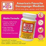 Mod Podge Matte Sealer, Glue & Finish: All-in-One Craft Solution- Quick Dry, Easy Clean, for Wood, Paper, Fabric & More. Non-Toxic - Craft with Confidence, Made in USA, 8 oz., Pack of 1