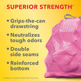 Glad Tall Kitchen Trash Bags 13 Gallon, MaxStrength Cherry Blossom Garbage Bags, Drawstring, 90 Count - Rayz Mart