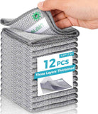 12 PCS Non Scratch Wire Dishcloth, Cleans Fast Without Scratching, Stands Up to Stuck-on Grime, Multi-Surface Safe, Wire Dishwashing Rag Cleaning Power for Everyday Jobs 7.87“ x 7.87”