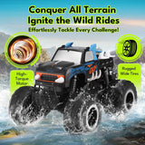 threeking 1:16 scale waterproof monster truck rc car 4wd all terrain pickup toy