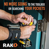 RAK Magnetic Wristband Gifts for Men - Premium Tool Belt for Holding Screws Nails with Powerful Magnets, Cool Gadgets Stocking Stuffers for Men, Holiday for Dad, Husband, Grandpa, Him