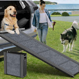 Dog Ramp for Large Dogs, 63" Long & 17" Wide, Non-Slip Rug, Portable, Folding, 250LBS Capacity