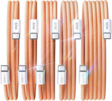 Lisen 5-pack usb c to c cable, 60w fast charging, 10ft for iphone 17, ipad, galaxy s25/s24