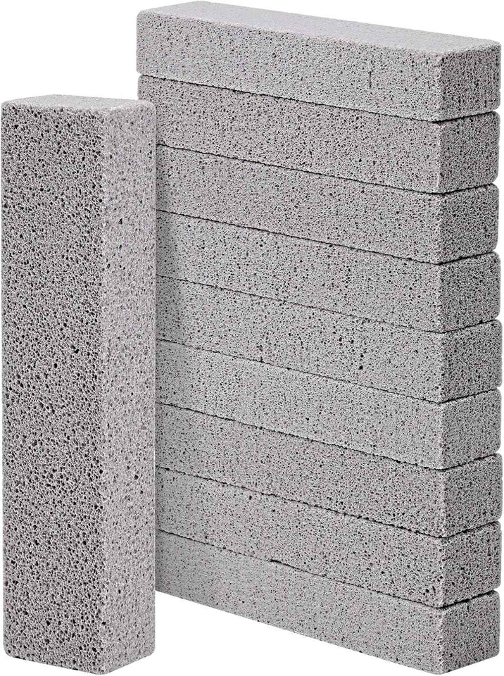 HongWay 10 Pack Pumice Stone for Cleaning, Heavy Duty Strong Pumice Cleaning Bar for Bathtubs, Kitchen Sink, Grill, Household