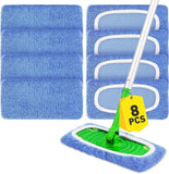 14Pcs Reusable Microfiber Mop Pads Compatible with Sweeper Mops,Dry Sweeping Cloths & Wet Mopping Pads Refills,Washable Mop Pads for Floor Cleaning