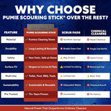 PUMIE Scouring Sticks - Heavy-Duty Pumice Cleaner for Toilet Rings, Bathroom & Kitchen Stains