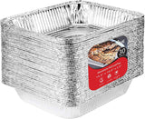 Stock Your Home 30 Pack Aluminum Foil Pans 9x13 Disposable Foil Pans, Half Size Steam Table Deep Trays