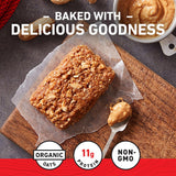Crunchy Peanut Butter Energy Protein Bars - Made with Organic Oats, Non-GMO - 15 Pack