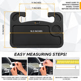 EcoNour 2 in 1 Car Steering Wheel Desk | Tray for Laptop Car Mount with Pen Holder | Desk Console for Car | Food Tray for Eating with Drinks Holder | Multipurpose Travel Car Accessories