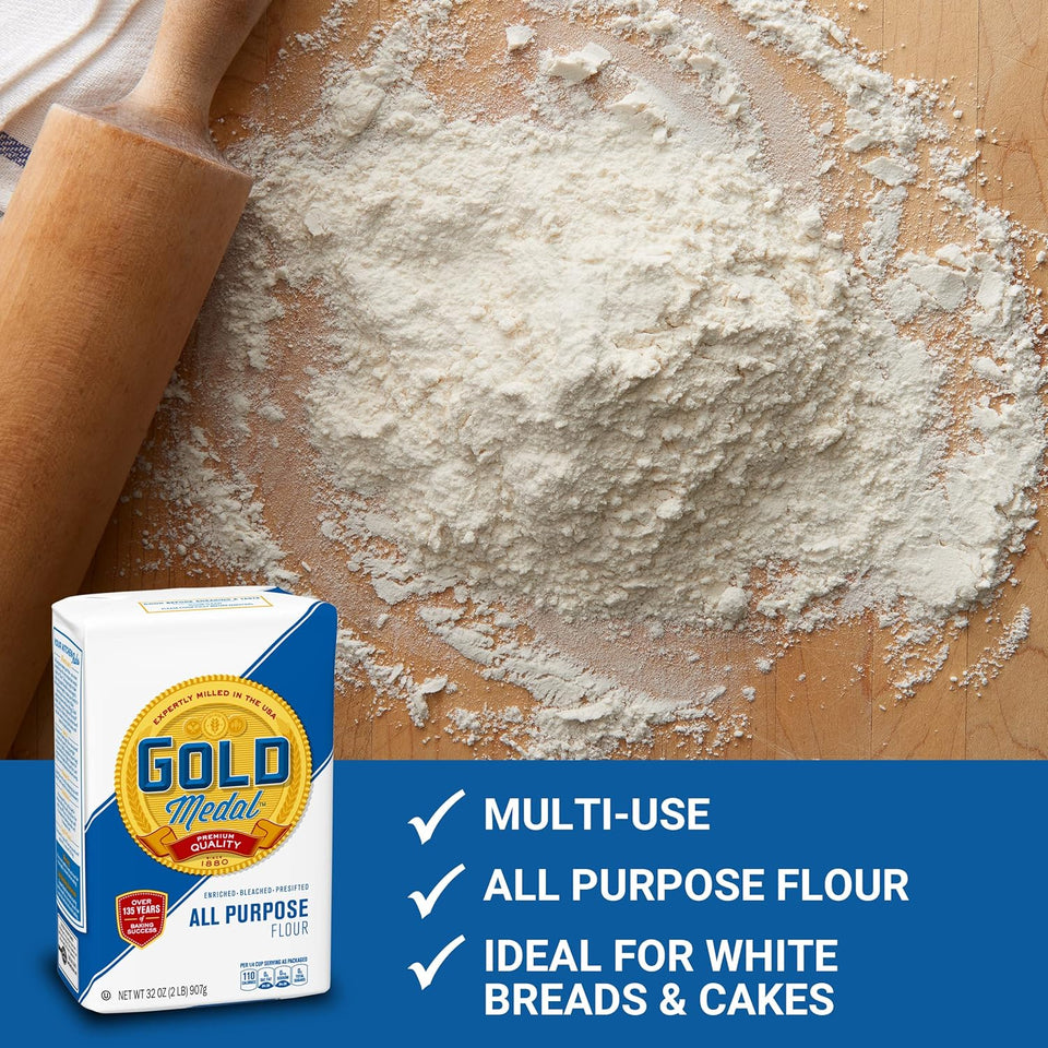 Gold Medal All Purpose Flour, Baking Flour, 2 lb Bag