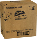 Charmin Ultra Soft Cushiony Touch Toilet Paper, 24 Family Mega Rolls = 123 Regular Rolls