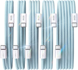 Lisen 5-pack usb c to c cable, 60w fast charging, 10ft for iphone 17, ipad, galaxy s25/s24