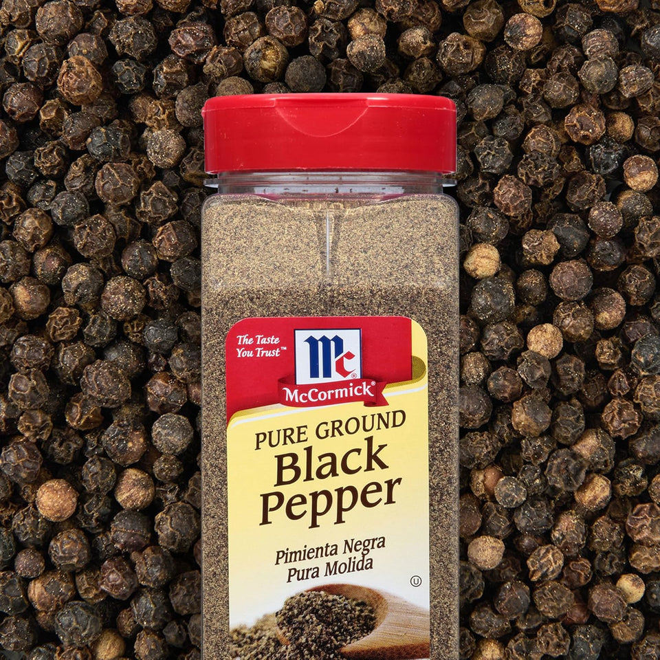 McCormick 16 oz pure ground black pepper for seasoning, soups, and stews