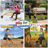 Stargo Sand Digger kids excavator ride-on toy, outdoor sandbox play, solid steel 360-degree rotation, role-playing sandbox toy