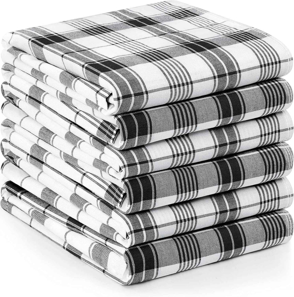 Utopia Towels Blue Dish Towels [12 Pack - 15 x 25 Inches] 100% Ring Spun Cotton Highly Absorbent & Reusable Cleaning Bar, Tea, Kitchen and Dishcloths Set - 200 GSM