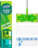 swiffer sweeper 2-in-1 floor cleaning mop starter kit with 20-piece set